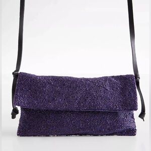 Free People Plus One Embellished Crossbody Bag Violet